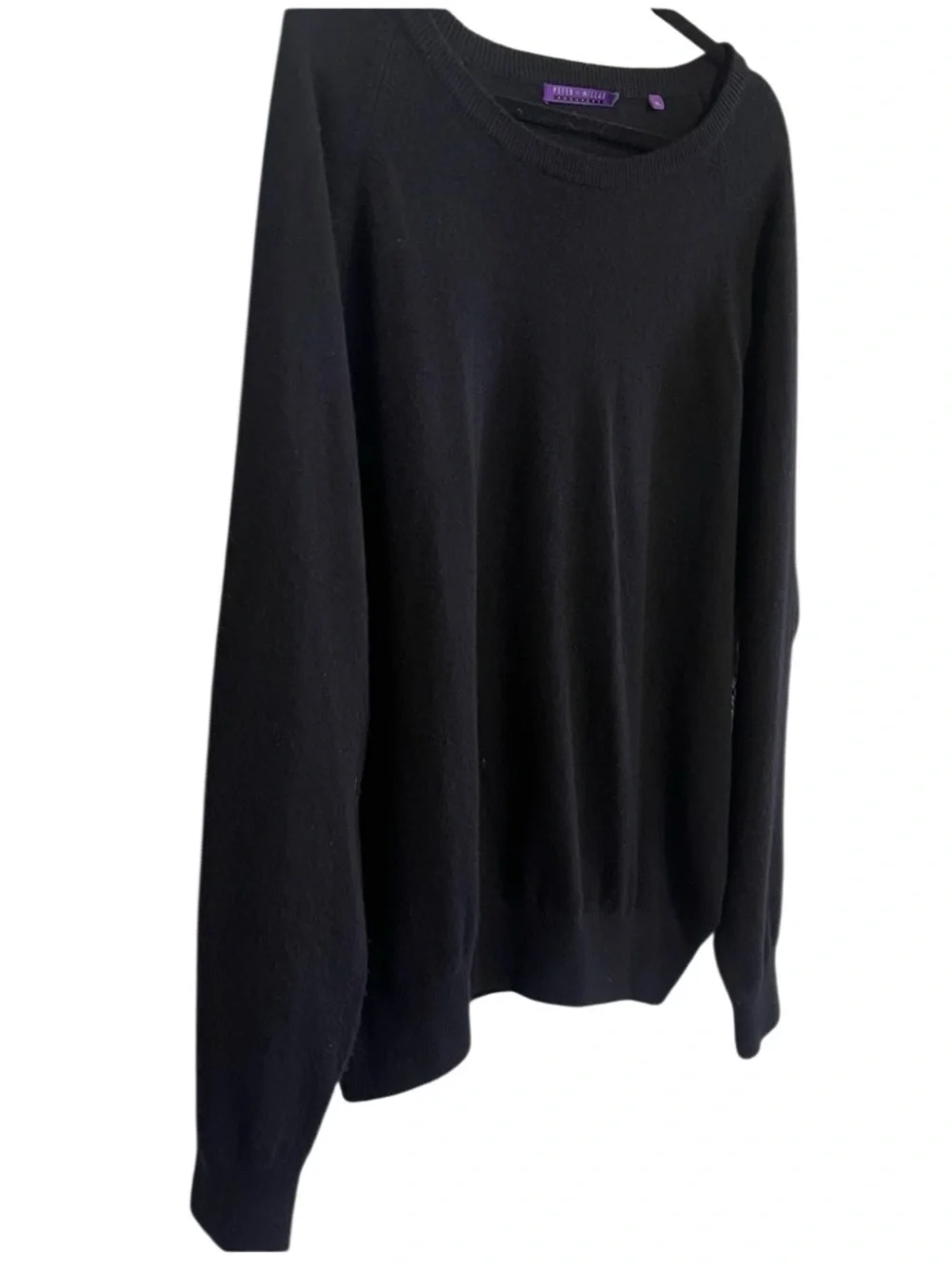 Peter Millar Cashmere Sweater Men’s XL Black 100% Cashmere Crewneck Pullover